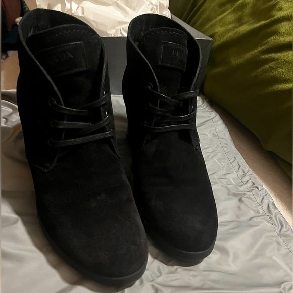 PRADA wedge booties | Original Box and Dust Bag | EUC - Picture 8 of 15